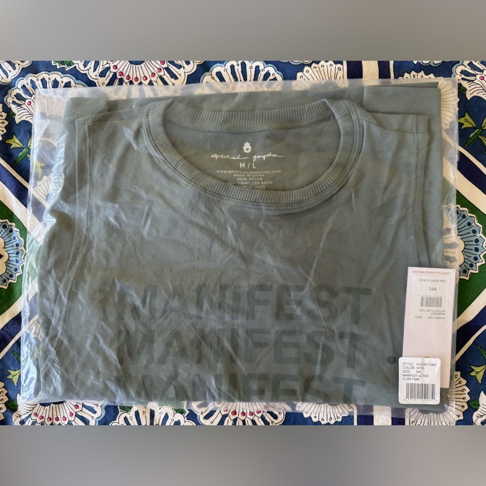 Spiritual Gangster MANIFEST M/L tank top NEW - Picture 5 of 8